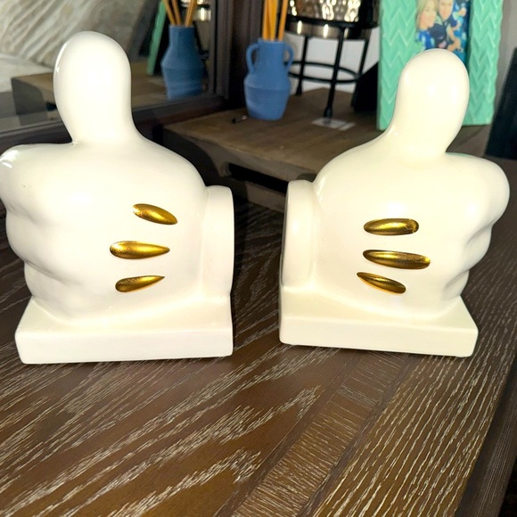 Disney Other - Disney White and Gold Mickey gloves Art Decor